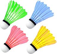 🏸 ohuhu led badminton birdies, glow in the dark night badminton shuttlecocks - lighting birdie for outdoor and indoor sports activities, pack of 4 логотип