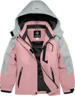 🧥 gemyse girl's waterproof ski snow jacket: stay warm and dry in this fleece-lined winter jacket with hood логотип