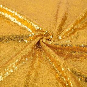 img 2 attached to ✨ Sparkly Gold Sequin Backdrop Curtain - 2FTx8FT, 2 Panels - Glitter Photography Background Drapes for Birthday, Wedding, Party - Ideal for Photo Booth Backdrops