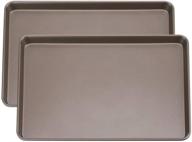 nicunom set of 2 sheet cake pan and cookie sheet, 12&#34; x 18&#34; nonstick baking pans, bakeware trays for toaster oven, perfect for baking, roasting, and commercial or home use logo