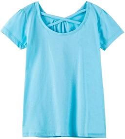 img 2 attached to 👚 Noomelfish Girls Criss T Shirts Sleeve: Trendy and Stylish Girls' Clothing