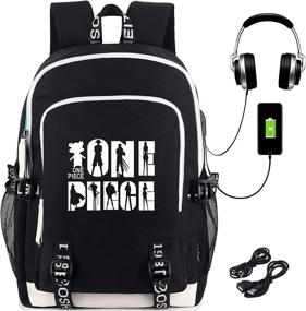 img 2 attached to 🎒 Roffatide Whitebeard Schoolbag Backpack with Built-in Headphone