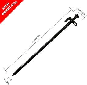 img 1 attached to 🏕️ Durable and Versatile Eurmax 10PC Pack Steel Tent Stakes - Ideal Camping Stakes for Canopies, Tarps, and Outdoor Adventures