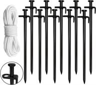 🏕️ durable and versatile eurmax 10pc pack steel tent stakes - ideal camping stakes for canopies, tarps, and outdoor adventures логотип