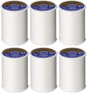 🧵 coats & clark dual duty all purpose thread - white 400 yards (230-1), pack of 6 logo