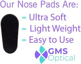 img 1 attached to 👓 GMS Optical 15mm Soft Foam Self-Adhesive Nose Pads for Glasses, Sunglasses, and Eye-wear - 5 Pairs, Black