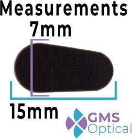 img 2 attached to 👓 GMS Optical 15mm Soft Foam Self-Adhesive Nose Pads for Glasses, Sunglasses, and Eye-wear - 5 Pairs, Black