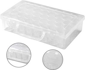 img 1 attached to 💎 Diamond Bead Storage Containers - 30-Piece Removable Clear Plastic Organizers with Lid for Nail Art Rhinestones, Jewelry, DIY Diamond Cross Stitch Tools, and Small Items