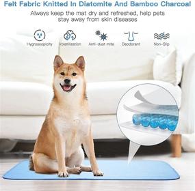 img 2 attached to 🐾 Avoalre Arc-Chill: Highly Effective Pet Cooling Mat for Dogs and Cats with Humidity Indicator Card and Non-Slip Bottom - Foldable, Washable and Reusable Cooling Pad for Indoor and Outdoor Use