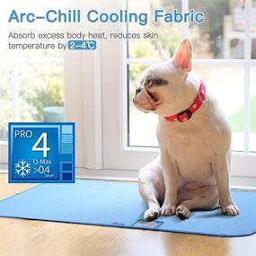 img 3 attached to 🐾 Avoalre Arc-Chill: Highly Effective Pet Cooling Mat for Dogs and Cats with Humidity Indicator Card and Non-Slip Bottom - Foldable, Washable and Reusable Cooling Pad for Indoor and Outdoor Use