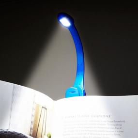 img 2 attached to 📘 Flexilight Xtra Reading LED Book Light - Clip on Lamp and Night Torch for Bedtime Reading - Compact, Powerful, Adjustable, and Travel-Friendly - Ideal Night Gift with Included Batteries (Blue)