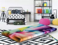 🛏️ roll-up single groove tie dye memory foam mattress: versatile guest bed/floor mat, 3 inches логотип