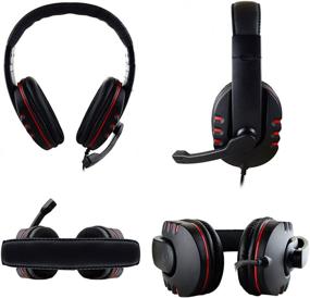 img 3 attached to 🎧 FNSHIP 3.5mm Wired Stereo Gaming Headset with Mic, Volume Control - Over-head Headband Headphone for SONY PS4, PC, Tablet, Laptop, Smartphone