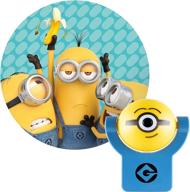 🍌 minions projectables plug-in night light, despicable me, kids' collector’s edition, light-sensing, ceiling/wall/floor image, yellow, 42029 логотип