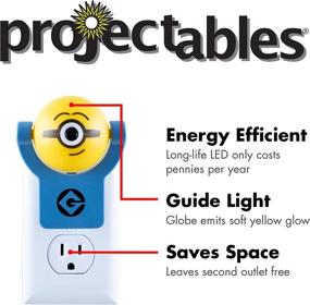 img 1 attached to 🍌 Minions Projectables Plug-in Night Light, Despicable Me, Kids' Collector’s Edition, Light-Sensing, Ceiling/Wall/Floor Image, Yellow, 42029