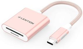 img 4 attached to LENTION USB C to SD Card Reader, Type C SD 3.0 Card Adapter for MacBook Pro 13/15/16, Mac Air/iPad Pro/Surface, Samsung S20/S10/S9/S8/Plus/Note, and More (CB-C8, Rose Gold)