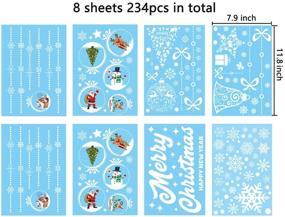 img 2 attached to 🎄 180PCS Christmas Window Clings Snowflake Decorations Decal Stickers Party Ornaments - Xmas Decor Supplies Winter Holiday, Pack of 8 Sheets