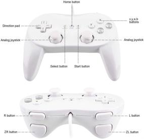 img 1 attached to 🎮 Lyyes Classic Wii Controller Wired Pro Controller - 2PACK for Nintendo Wii: A Must-Have Gaming Experience