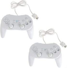 img 2 attached to 🎮 Lyyes Classic Wii Controller Wired Pro Controller - 2PACK for Nintendo Wii: A Must-Have Gaming Experience