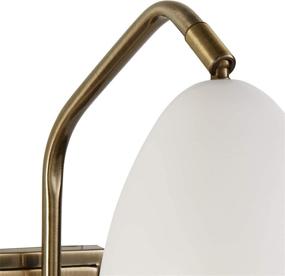 img 2 attached to 🔦 Rivet Industrial Wall Sconce with Swivel Feature & Bulb, 18.1"H - Matte White & Antique Brass - Amazon Brand