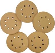 🔄 sand mine 5-inch 8-hole hook and loop sanding discs, orbital sander sandpaper discs, 100-piece round sandpaper set with 60, 80, 120, 150, 220 grit options logo