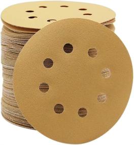 img 1 attached to 🔄 SAND MINE 5-Inch 8-Hole Hook and Loop Sanding Discs, Orbital Sander Sandpaper Discs, 100-Piece Round Sandpaper Set with 60, 80, 120, 150, 220 Grit Options