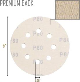 img 3 attached to 🔄 SAND MINE 5-Inch 8-Hole Hook and Loop Sanding Discs, Orbital Sander Sandpaper Discs, 100-Piece Round Sandpaper Set with 60, 80, 120, 150, 220 Grit Options