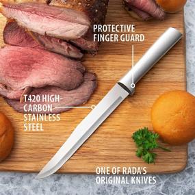 img 1 attached to 🔪 Rada Cutlery 11-3/8 Inch Slicing Knife – USA Made Stainless Steel Blade with Brushed Aluminum Handle