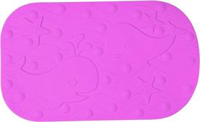 img 4 attached to 🛁 RYNND Non-Slip Bathtub Mat for Kids - Purple Bathroom Mat for Toddlers, Babies, and Children, Anti-Slip Shower Mat for Floor - Small Size 16.5 X 9.8