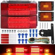 🚗 linkitom submersible led trailer light kit - super bright brake stop turn tail license lights for camper truck rv boat snowmobile over 80 inches logo