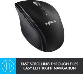 img 2 attached to 🖱️ Logitech M705 Wireless Marathon Mouse for PC - Extended 3-Year Battery Life, Ergonomic Shape with High-Speed Scrolling and USB Unifying Receiver for Computer and Laptop - Black