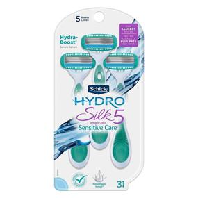 img 4 attached to Schick Hydro Silk Disposable Razors for Women with 💧 Moisturizing Serum - 3 Count: A Smooth and Hydrating Shaving Experience