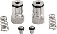 🔩 cornelius type keg ball lock posts set - 304 stainless steel, gas and liquid female thread, corny keg adapter kit with 19/32"-18 thread logo