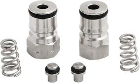 img 4 attached to 🔩 Cornelius Type Keg Ball Lock Posts Set - 304 Stainless Steel, Gas and Liquid Female Thread, Corny Keg Adapter Kit with 19/32"-18 Thread