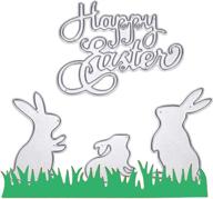 🐰 easter letter cutting dies and bunny rabbit grass metal stencil template - perfect for diy card making, scrapbooking, and easter decorations (style 5) logo