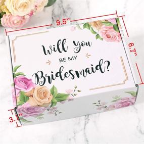 img 2 attached to Set of 6 Bridesmaid Proposal Boxes - Empty Gift Boxes for Bridesmaids, including 5 'Will You be My Bridesmaid' and 1 'Will You Be My Maid of Honor'