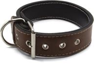 premium mondo leather dog collar and leash set, waterproof and comfortable genuine leather collar for small, medium, and large dogs logo