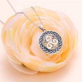 img 1 attached to 🍀 Exquisite 925 Sterling Silver Celtic Pendant Necklace for Good Luck - Oxidized Irish Knot Design, 20 inch