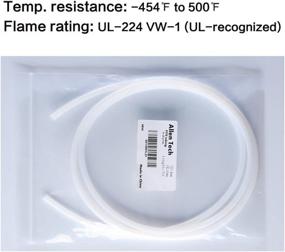 img 1 attached to 🔌 5ft PTFE Teflon Tubing with 2mm Inner Diameter and 4mm Outer Diameter - Suitable for 1.75mm Filament Bowden 3D Printer - Allen Tech PTFE Teflon Tube