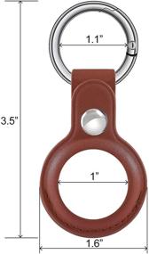 img 3 attached to 🔒 Protect and Personalize Your AirTags with a Genuine Leather 4-Pack Case - Anti-Scratch, Finder Collar, Full Cover Holder with Keychain Ring - Ultimate Safety for Apple Airtag Tracking Locator (Multi-Color)