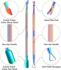 img 2 attached to Набор профессиональных инструментов для обрезки кутикулы - средство для удаления кутикулы XUNXMAS с ножницами-щипцами 💅 и треугольным инструментом для отодвигания кутикулы - качественный инструмент для маникюра и педикюра с отделкой мертвой кожи