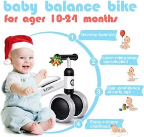 img 3 attached to 🚲 XJD Baby Balance Bikes - Best Baby Toys for 1 Year Old Boys and Girls (10-24 Months) - Cute Toddler First Bicycle - Infant Walker - Children's No Pedal 4 Wheel Toy - Perfect 1st Birthday Gift