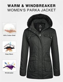 img 1 attached to Warmth Meets Style: Wantdo Women's Winter Parka Coat with Removable Hood and Sherpa Lining