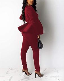 img 3 attached to Elegant Jumpsuits Outfits Pullover Tracksuit Women's Clothing and Jumpsuits, Rompers & Overalls