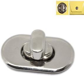 img 1 attached to 🔒 Housweety 10 Sets Silver Tone Purse Twist Lock, 28x37mm (1 1/8"x1 4/8")