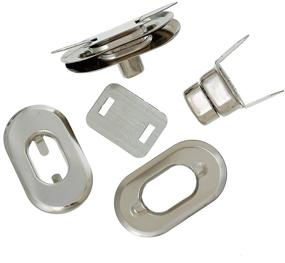 img 2 attached to 🔒 Housweety 10 Sets Silver Tone Purse Twist Lock, 28x37mm (1 1/8"x1 4/8")