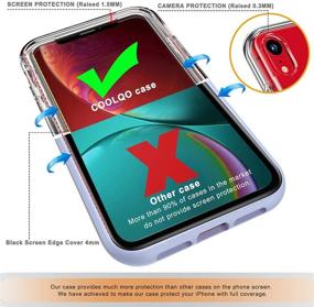 img 1 attached to COOLQO Compatible iPhone XR Case with 2 x Tempered Glass Screen Protector - Full Body Coverage - Heavy Duty Shockproof Defender - Phone Protective Cover