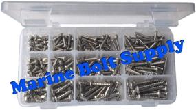 img 1 attached to 🔩 Premium Type 316 Stainless Steel Phillips Pan Sheet Metal Screw Kit - Marine Bolt Supply - 6-111916