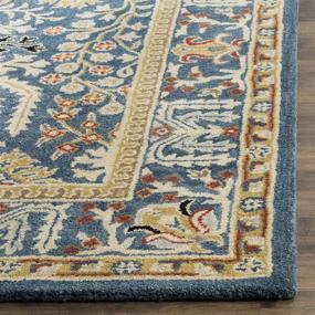 img 2 attached to 🏞️ Safavieh Antiquity Collection AT64B Traditional Oriental Premium Wool Runner, 2'3" x 8', Dark Blue/Multi - Handmade with Superior Craftsmanship