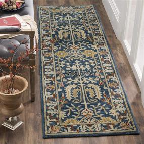 img 4 attached to 🏞️ Safavieh Antiquity Collection AT64B Traditional Oriental Premium Wool Runner, 2'3" x 8', Dark Blue/Multi - Handmade with Superior Craftsmanship